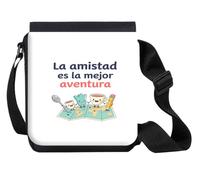 MERCHANDMANIA Bandolera Pequeña frase bonita amistad aventura vida camino bolso bandoleer