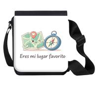 MERCHANDMANIA Bandolera Pequeña frase bonita aventura amistad amor san valentin aniversario novios bolso bandoleer