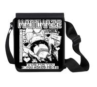 MERCHANDMANIA Bandolera Pequeña frase graciosa anime dark gotico dead muerte metal bolso bandoleer