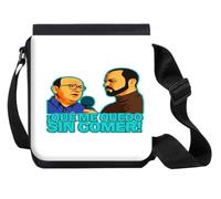 MERCHANDMANIA Bandolera Pequeña frase graciosa que me quedo sin comer trabajo pobre bolso bandoleer