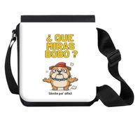 MERCHANDMANIA Bandolera Pequeña frase graciosa que miras bobo anda pa alla bolso bandoleer