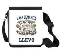 MERCHANDMANIA Bandolera Pequeña frase graciosa valla semanita que llevo problemas bolso bandoleer