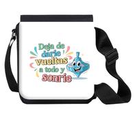 MERCHANDMANIA Bandolera Pequeña frase motivadora bonita sonrie animo bolso bandoleer