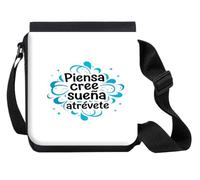 MERCHANDMANIA Bandolera Pequeña frase motivadora sueños futuro esfuerzo lucha bolso bandoleer