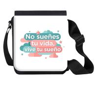 MERCHANDMANIA Bandolera Pequeña frase motivadora vivir sueño futuro esfuerzo bolso bandoleer