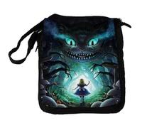 MERCHANDMANIA Bandolera reportero Mediana bolso alicia pais maravillas gato siniestro halloween cuento bolsa mochila hombro