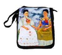 MERCHANDMANIA Bandolera reportero Mediana bolso cuadro arte feminista Frida Kahlo, Las Dos Fridas bolsa mochila hombro