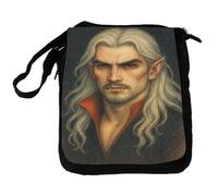 MERCHANDMANIA Bandolera reportero Mediana bolso dracula dibujo a lapiz arte vampiro elegante atractivo bolsa mochila hombro