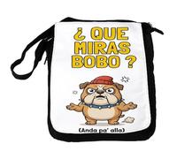 MERCHANDMANIA Bandolera reportero Mediana bolso frase graciosa que miras bobo anda pa alla bolsa mochila hombro