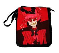 MERCHANDMANIA BANDOLERA REPORTERO MEDIANA BOLSO HAZBIN HOTEL ALASTOR demon monster serie bolsa mochila hombro
