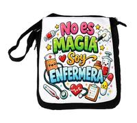 MERCHANDMANIA Bandolera reportero Mediana bolso meme frase graciosa no es magia soy enfermera bolsa mochila hombro