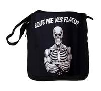 MERCHANDMANIA Bandolera reportero Mediana bolso meme frase graciosa que me ves flaco musculos bolsa mochila hombro