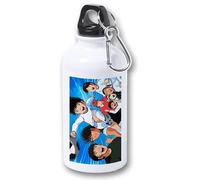 MERCHANDMANIA BIDON 400ML METALICO campeones oliver y benji serie dibujos para viaje y deporte.