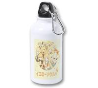 MERCHANDMANIA Bidón 400ml metálico chicas anime miku ganyu rem aqua rei ayanami para viaje y deporte