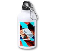 MERCHANDMANIA Bidón 400ml metálico kaiijuu num 8 kafka hibino anime fanart shonen para viaje y deporte