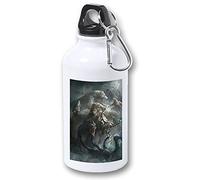MERCHANDMANIA BIDON 400ML METALICO LOBO LEON DRAGON KRAKEN FANTASIA para viaje y deporte