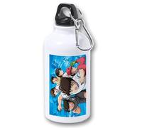 MERCHANDMANIA BIDON 400ML METALICO Oliver y benji capitan tsubasa futbol infantil para viaje y deporte