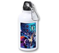 MERCHANDMANIA Bidón 400ml metálico serie anime manhwa solo leveling accion mazmorras para viaje y deporte