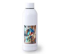 MERCHANDMANIA BIDON 500 ML ACERO INOXIDABLE ruiseñor artista profesion escultor pintor mascota deporte deportivo botella senderismo