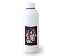 MERCHANDMANIA Bidón 500 ml acero inoxidable serie anime personaje mikasa logo deporte deportivo botella senderismo
