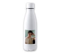 MERCHANDMANIA BIDON 700 ML ACERO INOXIDABLE stray kids Bang Chan christmas evel tapon seguridad botella.