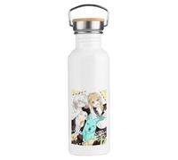 MERCHANDMANIA Bidón 750 ml acero inoxidable estilo retro anime Kimi to Koete Koi ni Naru furry gata perro lobo deporte deportivo botella senderismo