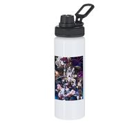 MERCHANDMANIA Bidón cierre hermético 800 ml acero inoxidable anime Mato Seihei no Slave esclavo guerrero bestia botella deportivo