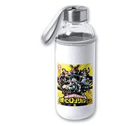 MERCHANDMANIA BIDON DE 420 ML CON FUNDA DE NEOPRENO boku no hero academia my hero academia tapon seguridad.