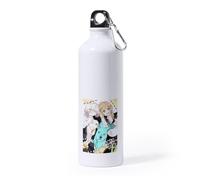 MERCHANDMANIA Bidón Grande 800 ml acero inoxidable anime Kimi to Koete Koi ni Naru furry gata perro lobo deporte deportivo con mosqueton botella