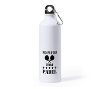 MERCHANDMANIA BIDON GRANDE 800 ML ACERO INOXIDABLE no puedo tengo padel frase graciosa meme deporte deportivo con mosqueton botella