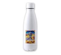 Merchandmanía Bidón Térmico aislante 500 ml acero inoxidable carta tarot graciosa meme papa padre guay niños tapon seguridad botella deportivo