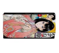 MERCHANDMANIA Billetera Billetero Akane banashi Geisha Anime sirvientas Medieval Mujer señora Negro Monedero
