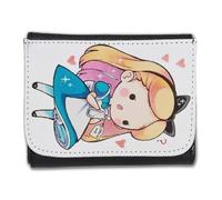 MERCHANDMANIA Billetera Billetero Alicia Pais Maravillas Chibi Kawaii Linda Cute Anime Hombre Caballero Negro Monedero