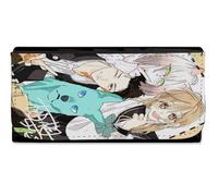 MERCHANDMANIA Billetera Billetero Anime Kimi to Koete Koi ni Naru Furry Gata Perro Lobo Mujer señora Negro Monedero