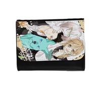 MERCHANDMANIA Billetera Billetero Anime Kimi to Koete Koi ni Naru Furry Gata Perro Lobo Unisex Negro Monedero