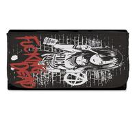 MERCHANDMANIA Billetera Billetero Antisocial Dead Anime Girl Metal gotico Frase Graciosa Mujer señora Negro Monedero
