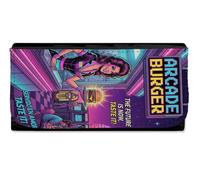 MERCHANDMANIA Billetera Billetero Arcade Burger Retro Poster Vintage Videojuegos Mujer señora Negro Monedero