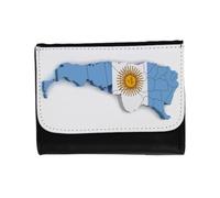 MERCHANDMANIA Billetera Billetero Argentina Mapa Bandera sudamerica Pais Unisex Negro Monedero