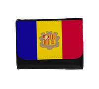 MERCHANDMANIA Billetera Billetero Bandera Andorra Pais Gobierno andorrano Unisex Negro Monedero