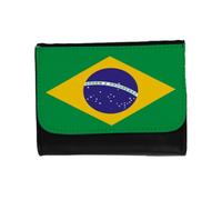 MERCHANDMANIA Billetera Billetero Bandera Brasil Pais Gobierno brasileño nacion America Unisex Negro Monedero