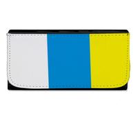 MERCHANDMANIA Billetera Billetero Bandera de canarias españa Comunidad autonoma Mujer señora Negro Monedero