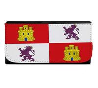 MERCHANDMANIA Billetera Billetero Bandera de Castilla y Leon españa Comunidad autonoma Mujer señora Negro Monedero