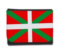 Merchandmanía Billetera Billetero Bandera de euskadi españa Comunidad autonoma Vasca Hombre Caballero Negro Monedero