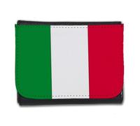 MERCHANDMANIA Billetera Billetero Bandera DE Italia Roma Italianos Pais nacion Hombre Caballero Negro Monedero