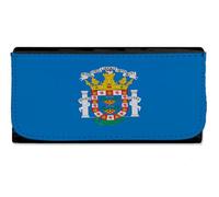 MERCHANDMANIA Billetera Billetero Bandera de Melilla españa Comunidad autonoma Mujer señora Negro Monedero