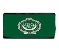 MERCHANDMANIA Billetera Billetero Bandera Liga arabe Gobierno Oriente Medio Mujer señora Negro Monedero