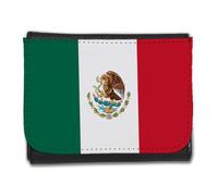 MERCHANDMANIA Billetera Billetero Bandera mejico Pais Gobierno Mexico America hispana Hombre Caballero Negro Monedero