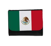 MERCHANDMANIA Billetera Billetero Bandera mejico Pais Gobierno Mexico America hispana Unisex Negro Monedero