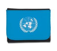 MERCHANDMANIA BILLETERA BILLETERO bandera naciones unidas pais gobierno mundial hombre caballero negro monedero