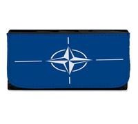 MERCHANDMANIA Billetera Billetero Bandera OTAN organización tratado atlantico Norte Mujer señora Negro Monedero